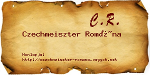 Czechmeiszter Romána névjegykártya